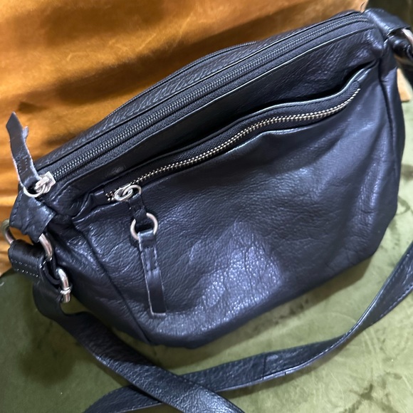 Great American Leather Works Black Crossbody Bag Y2K Vintage - Picture 3 of 15